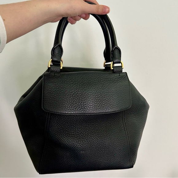 TORY BURCH Half Moon Black Medium Satchel Crossbody Bag - Picture 3 of 16